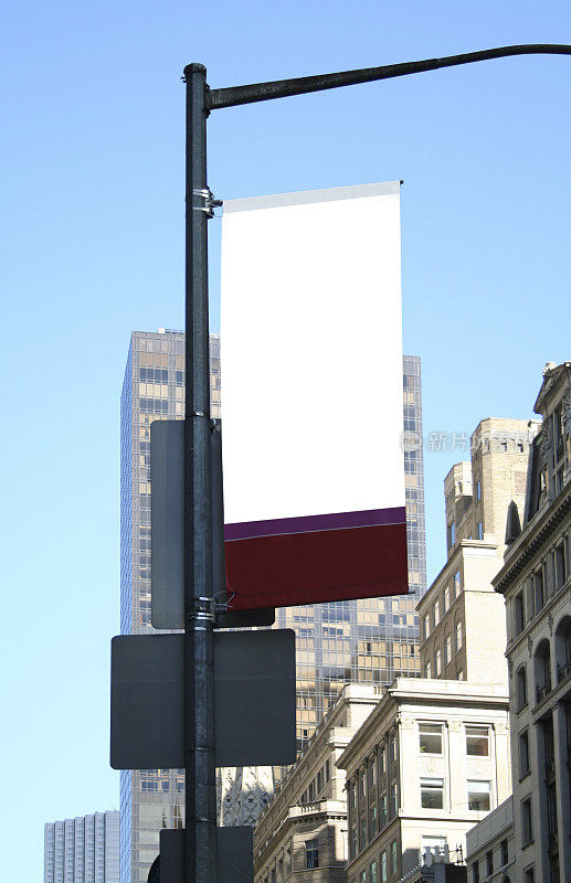 Ad sign (blank) in NYC